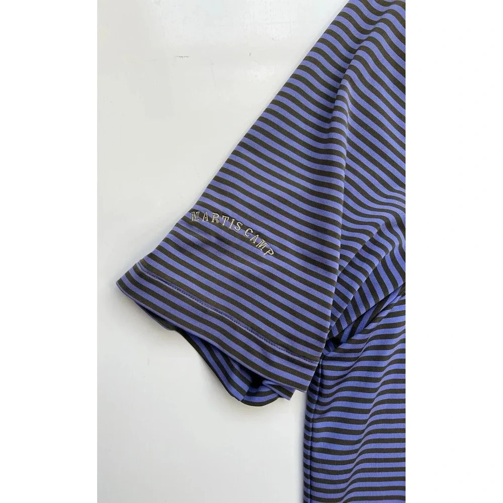 RLX Ralph Lauren Short Sleeve Striped Golf Polo Shirt Martin's Camp / Large